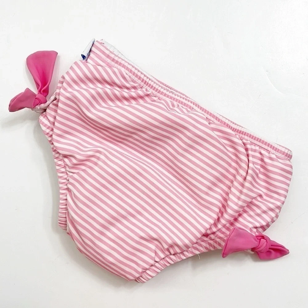 iPlay pink/white striped baby swim diaper
